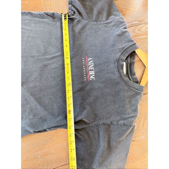 Anine Bing Limited Edition Lili Link Tee in Washed Black Size Medium - Picture 10 of 10